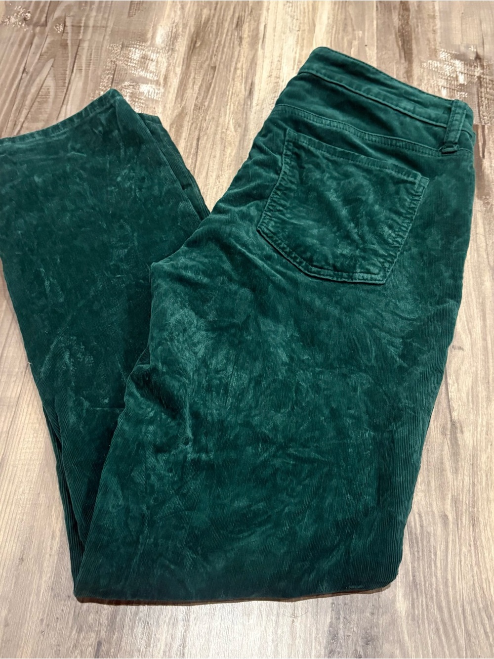Kut From The Cloth Green Catherine Stretch Cotton Corduroy Boyfriend Pants SZ 6